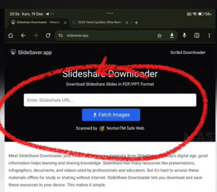 Copy URL File Ke Kolom Slidesaver